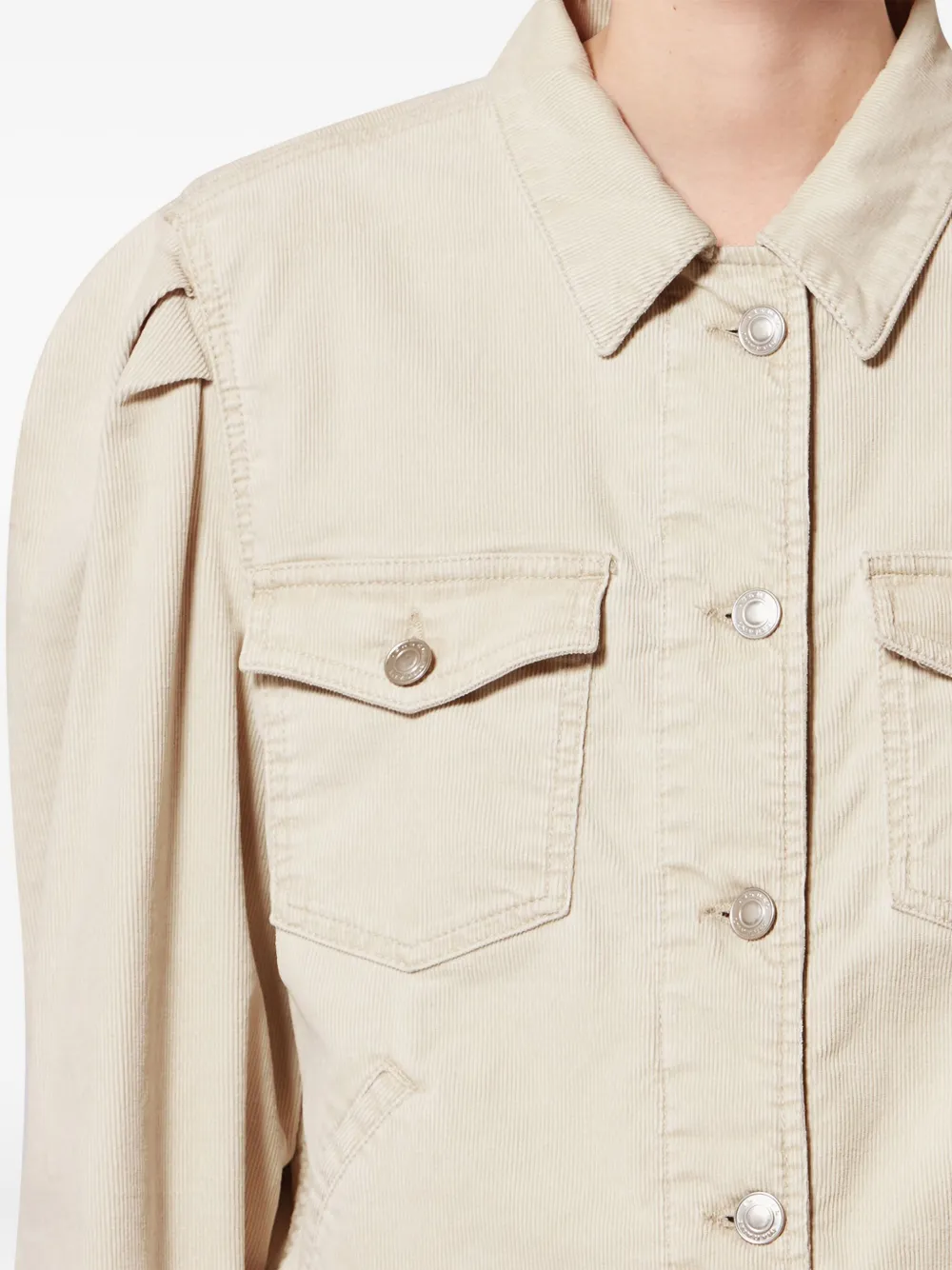MARANT ÉTOILE Bolineav Puffed-sleeve Pocket Jacket in Neutrals, view 5