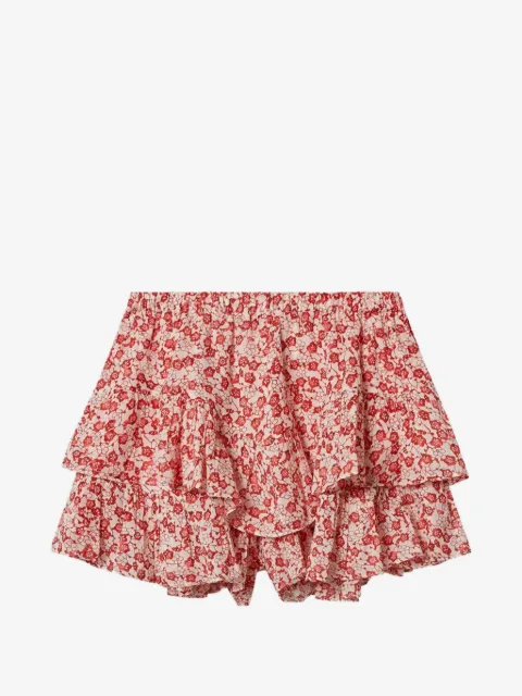 MARANT ÉTOILE JOCADIA ruffled floral-print mini shorts