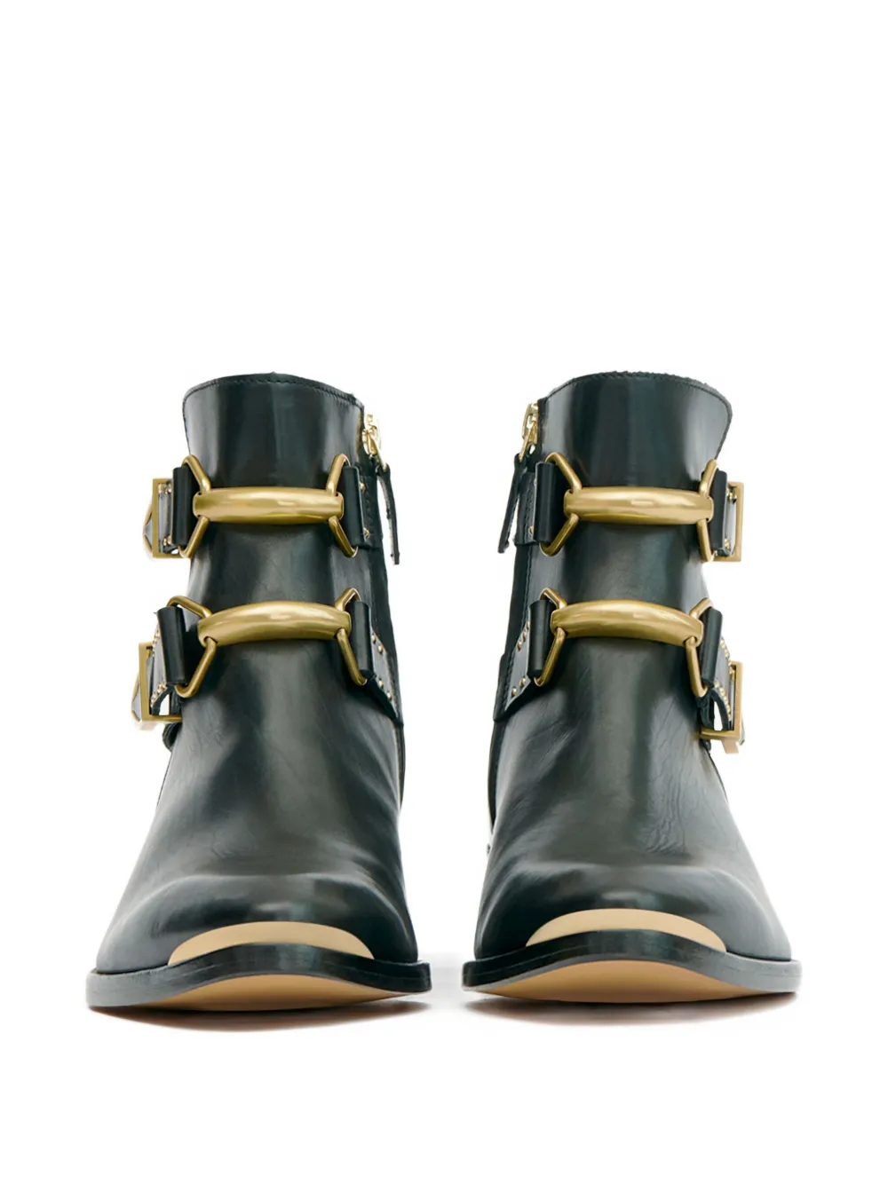 ISABEL MARANT 35 mm Zalya laarzen met gesp en studs Zwart