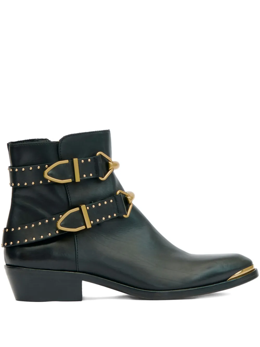 ISABEL MARANT 35mm Zalya buckle studded boots | Black | Image 1