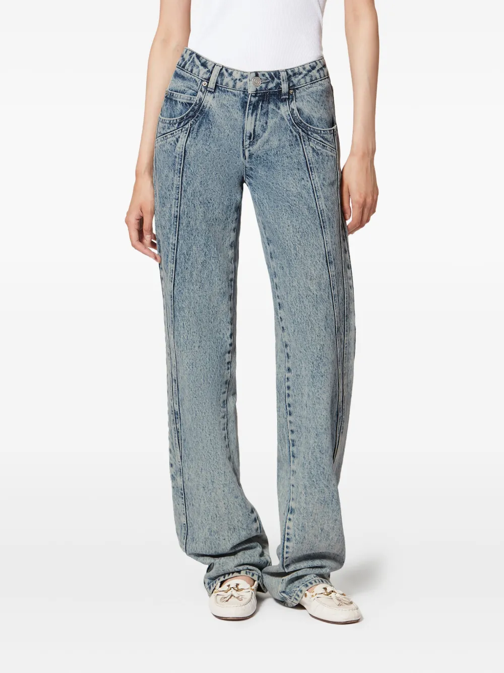 Isabel Marant Étoile Jaylis Panelled Jeans In Blue