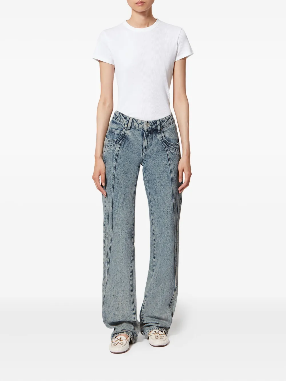 Isabel Marant Étoile Jaylis Panelled Jeans In Blue
