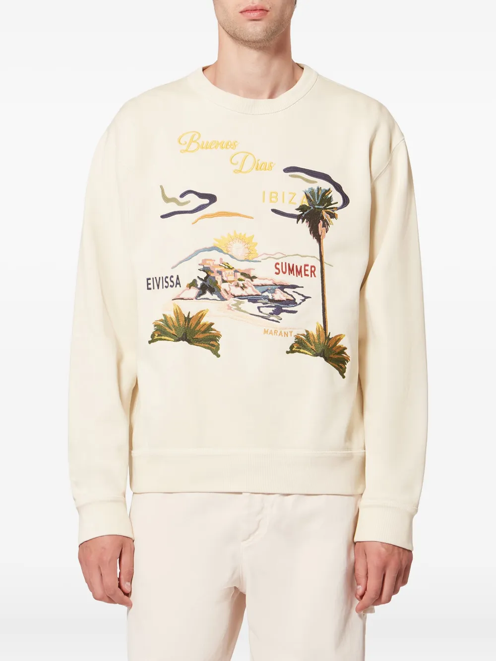 MARANT Mikoy sweater met borduurwerk Beige