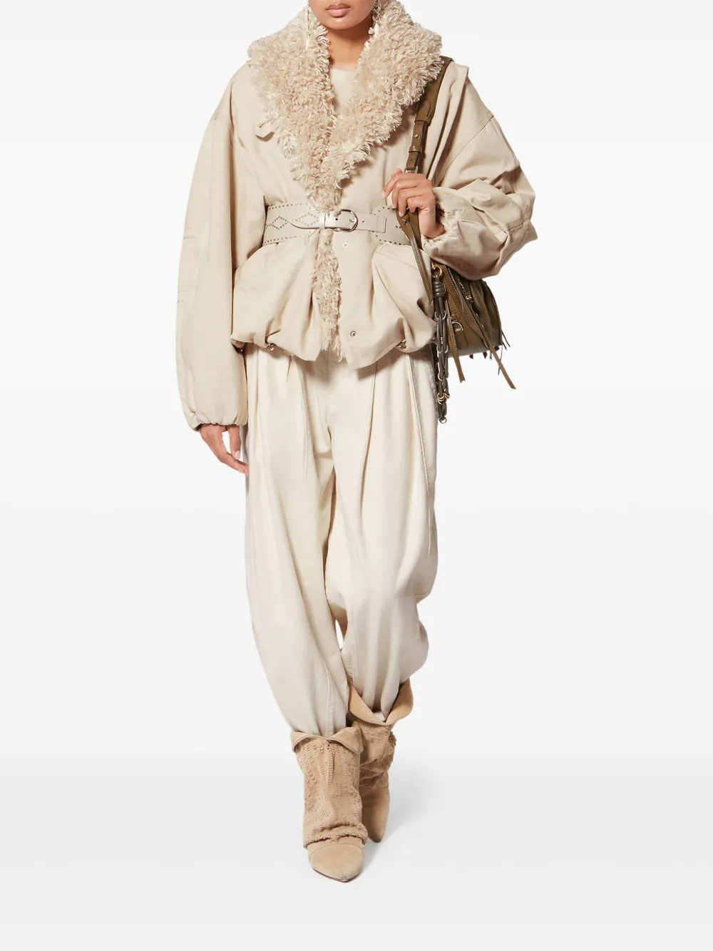 ISABEL MARANT veste Charone à bords en fourrure | Vestes oversize | Image 2