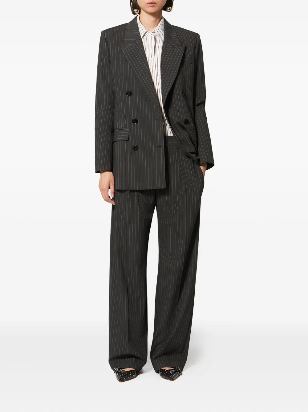 ISABEL MARANT Jevima pinstripe double-breasted blazer | Blazers | Image 2