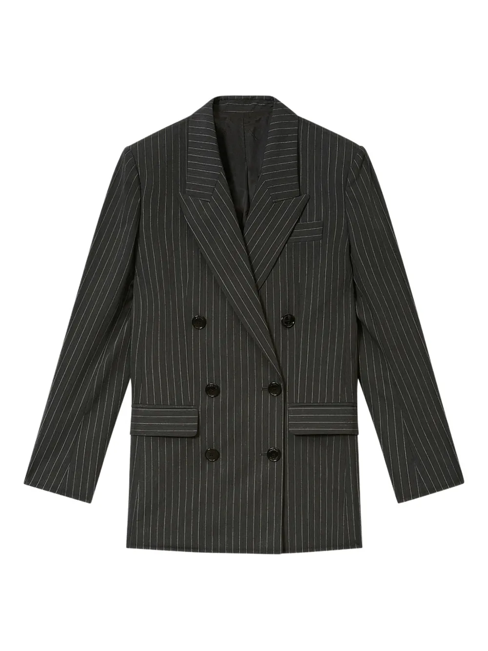 ISABEL MARANT Jevima pinstripe double-breasted blazer | Grey | Image 1