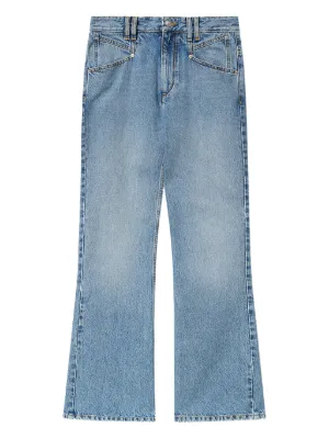 MM6 Maison Margiela ミッドライズ クロップドジーンズ | ブルー