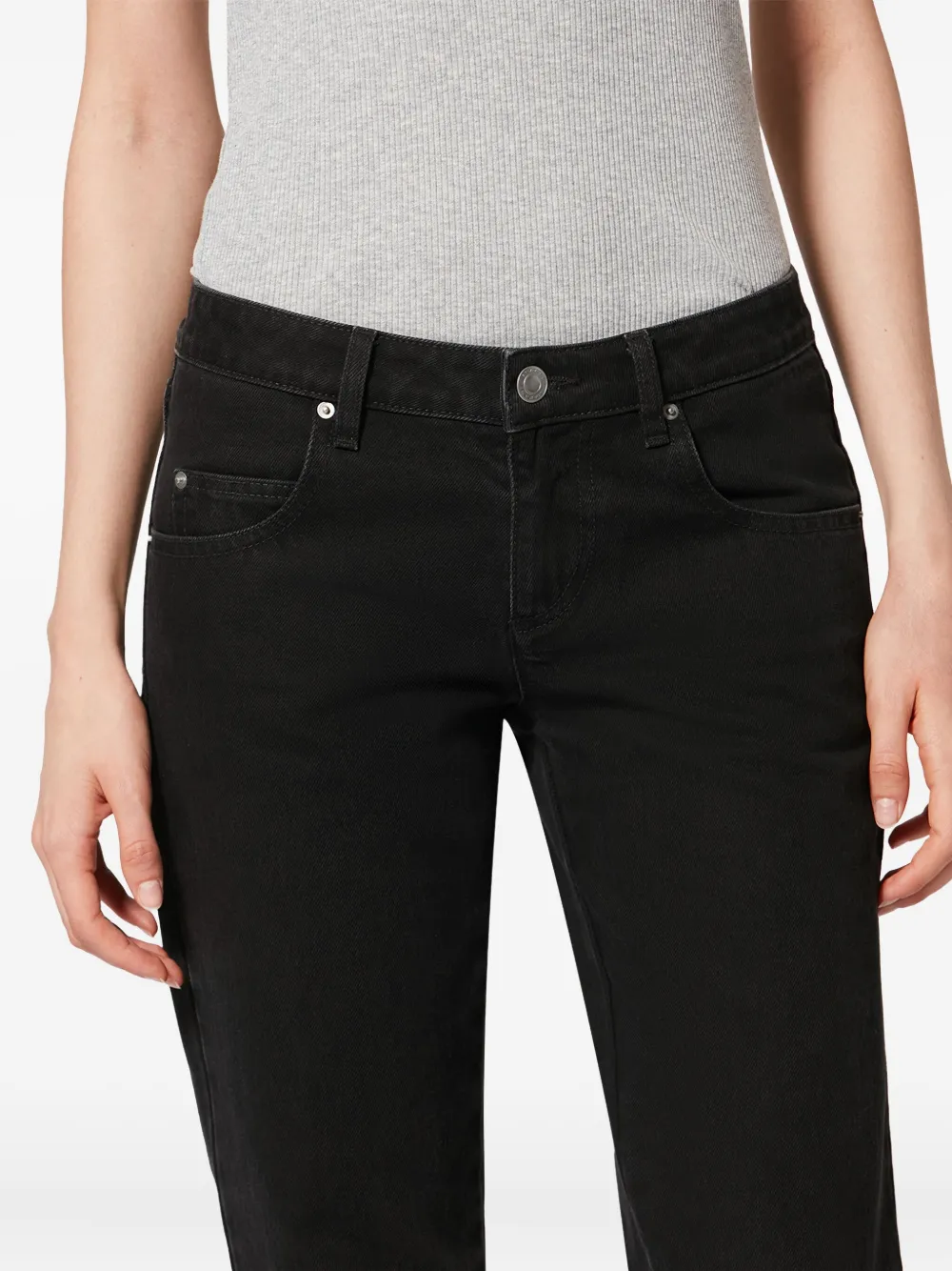 Isabel Marant Denala Flared Jeans In Black