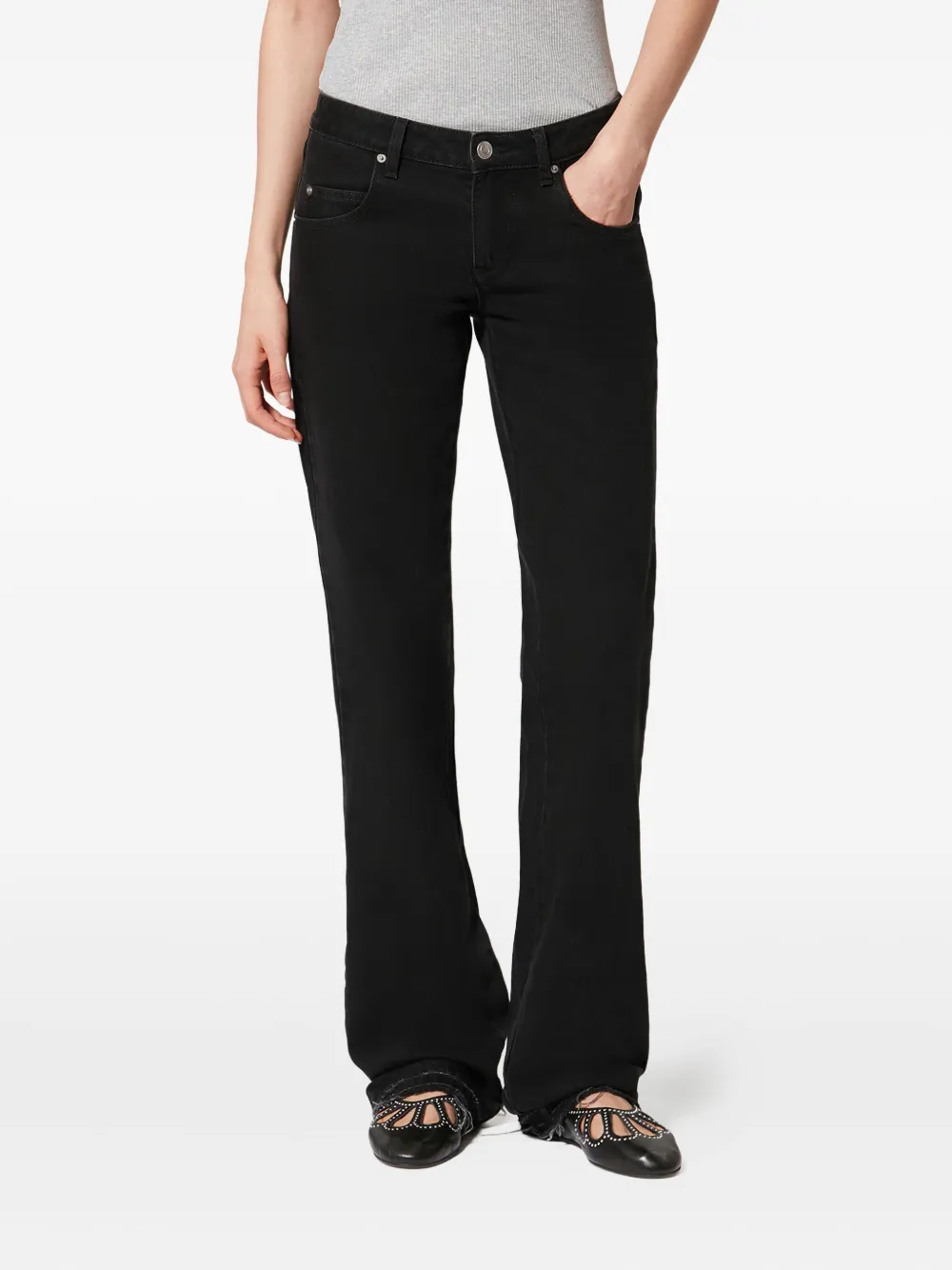 Isabel Marant Denala Flared Jeans In Black