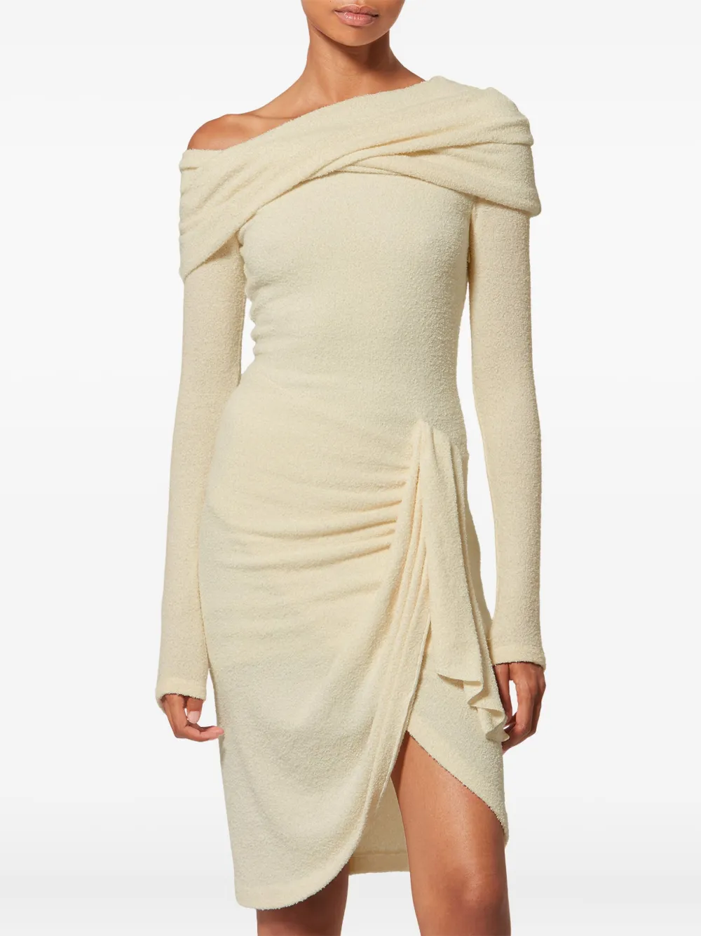 Isabel Marant Fatene Draped Midi Dress In Neutral
