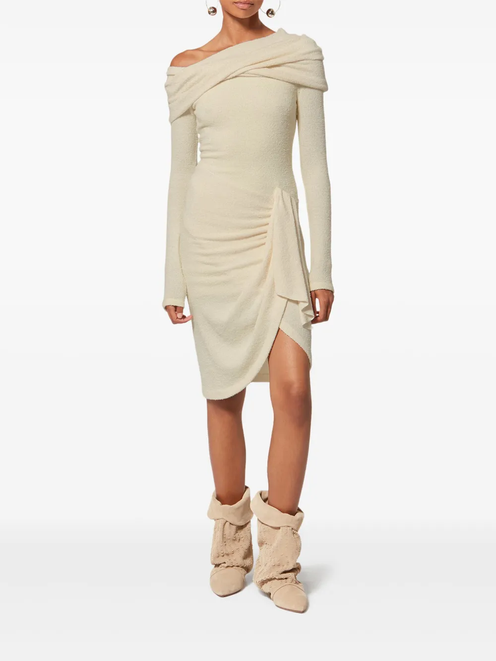 ISABEL MARANT Fatene gedrapeerde midi-jurk - Beige