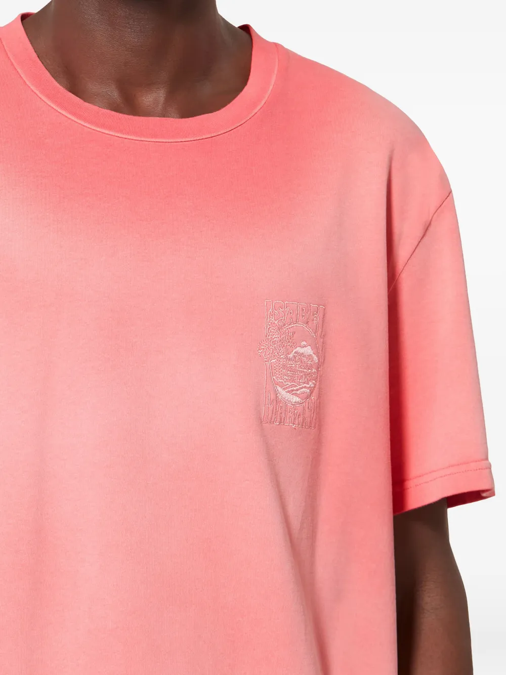 MARANT Honore T-shirt met logodetail Roze