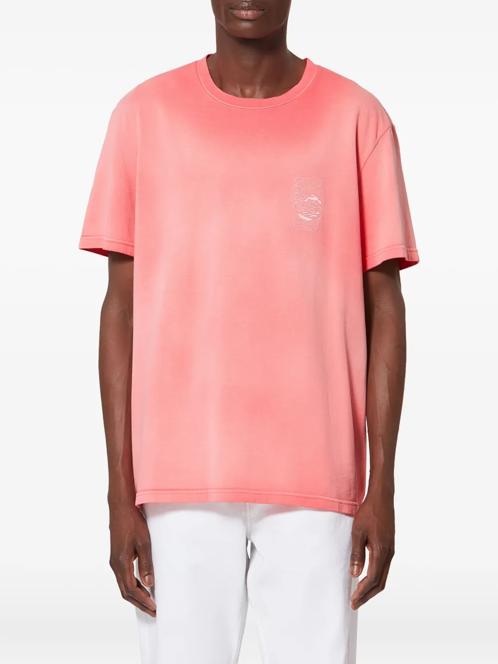 MARANT Honore T-shirt met logodetail Roze