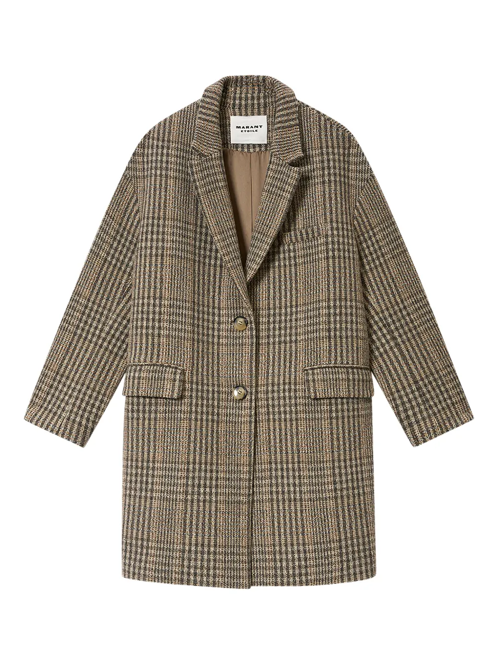 MARANT ÉTOILE Limiza check button coat | Brown | Image 1
