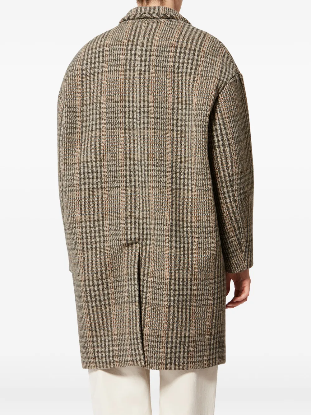 Isabel Marant Étoile Limiza Check Button Coat In Brown