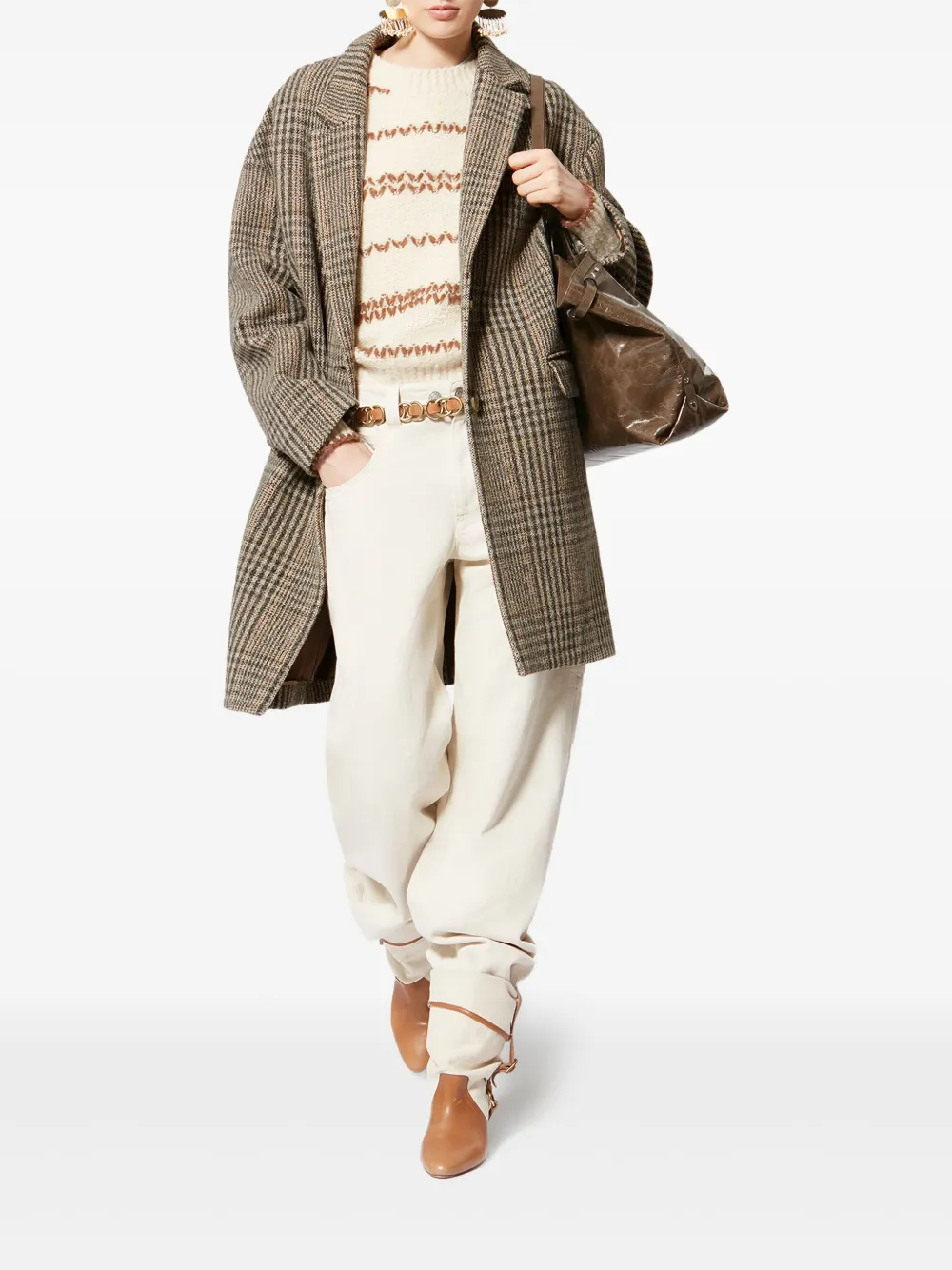 MARANT ÉTOILE Limiza check button coat | Single Breasted Coats | Image 2