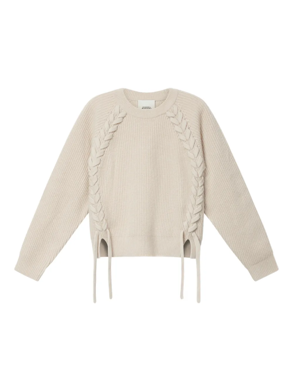 Isabel Marant Tulliam Braided-detail Sweater In Neutral