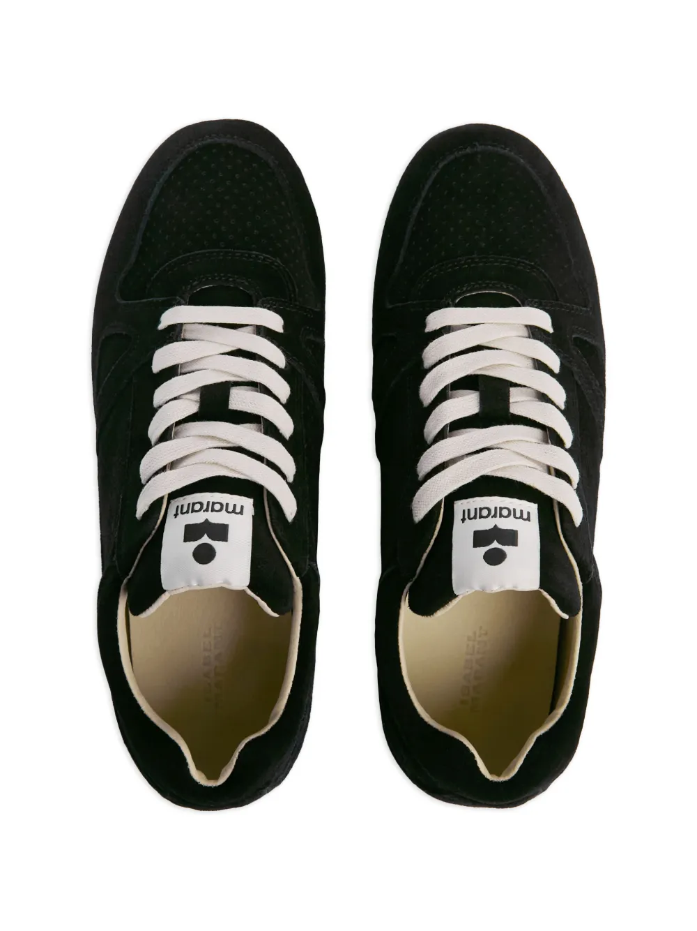 ISABEL MARANT Senny low-top leren sneakers Zwart