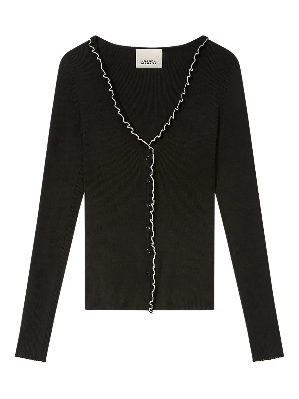 ISABEL MARANT x Izae Cardigan con ruches - Nero