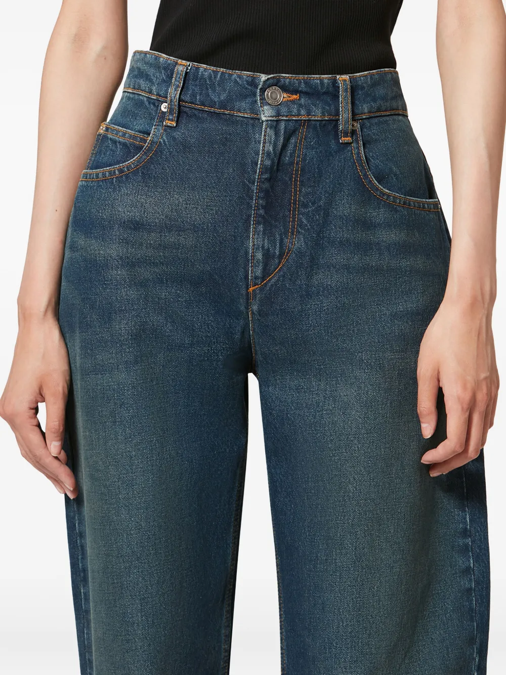 Isabel Marant Dromie Pocket Jeans In Multi