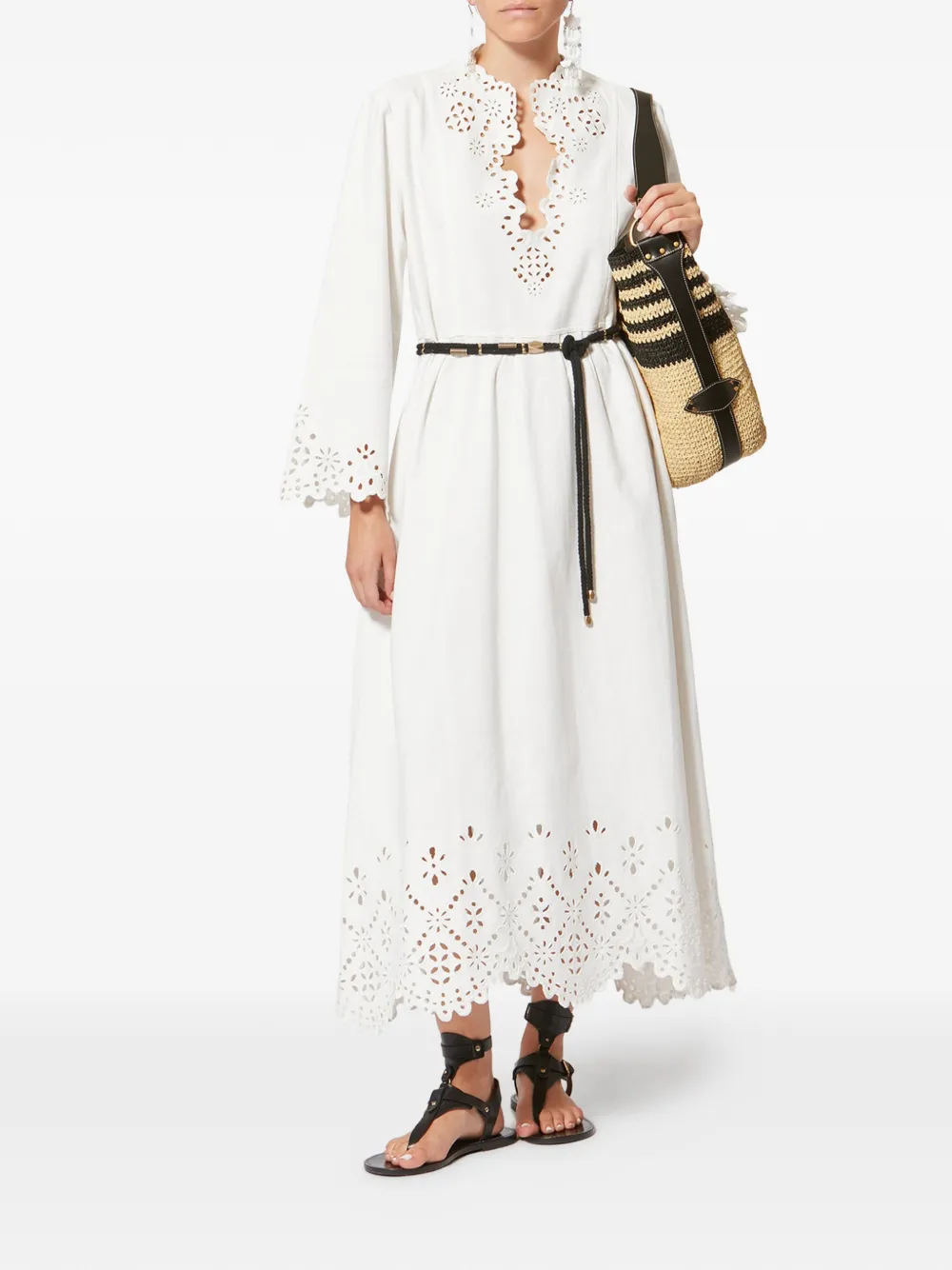  Isabel Marant Bayia Raffia Shoulder Bag - Neutrals 