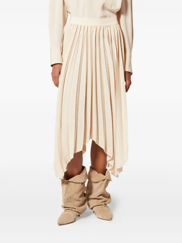ISABEL MARANT Felixa Pleated Skirt | Neutrals | FARFETCH