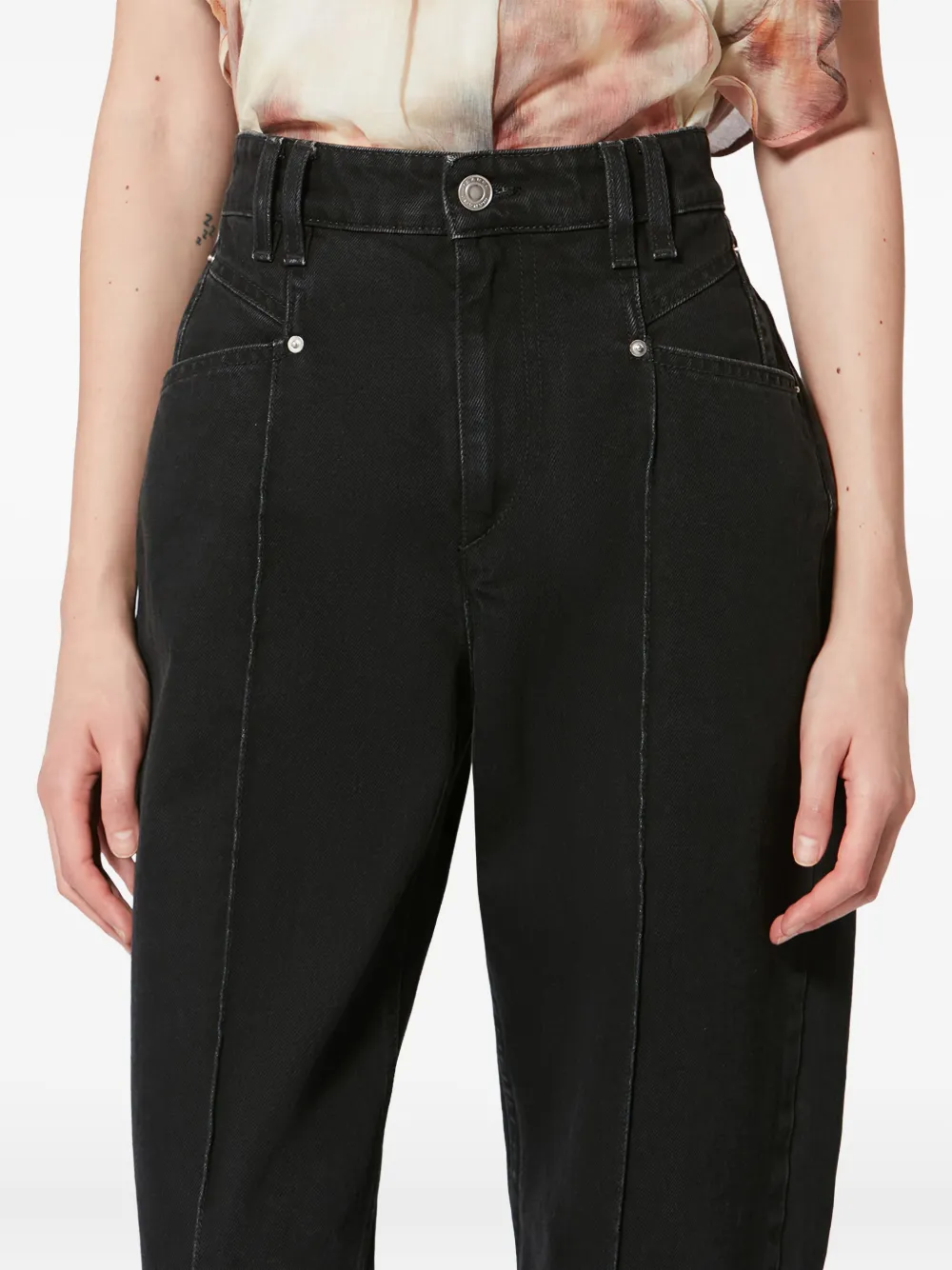 Isabel Marant Drolane Seam Jeans In Black