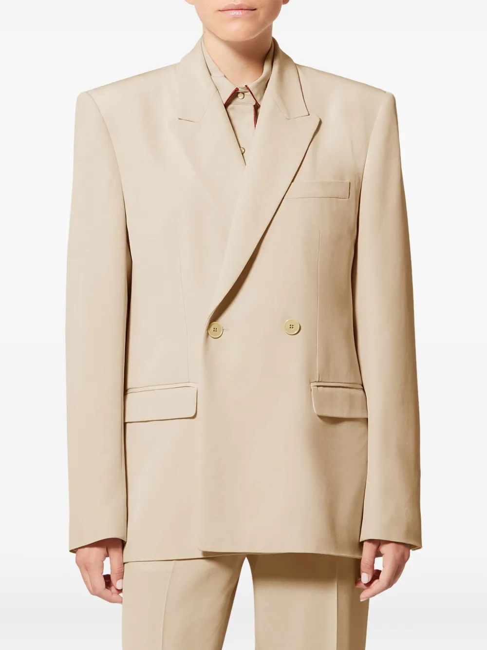  Isabel Marant Calie Double-breasted Blazer - Neutrals 