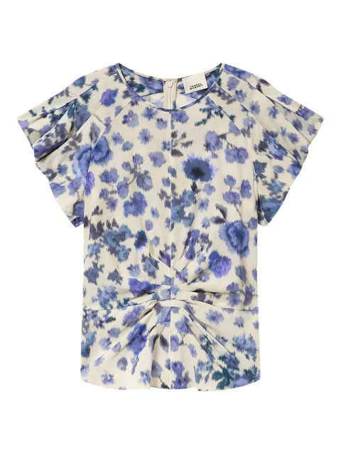 ISABEL MARANT Tullya knotted floral top
