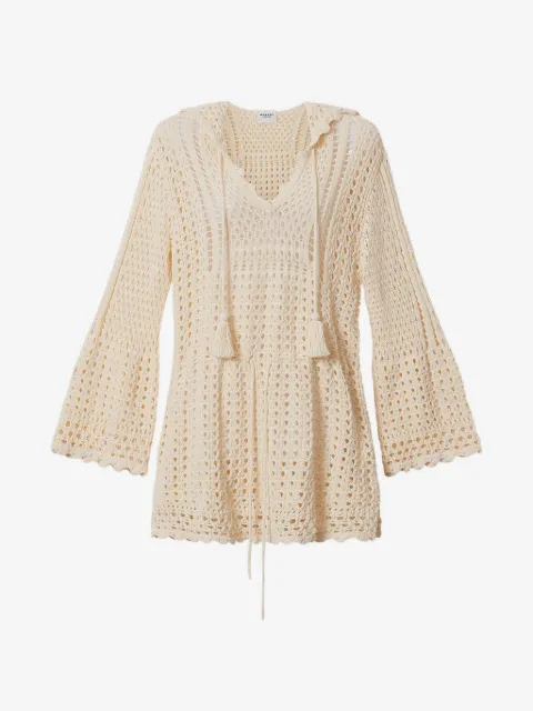 MARANT ÉTOILE crochet-knit hooded dress