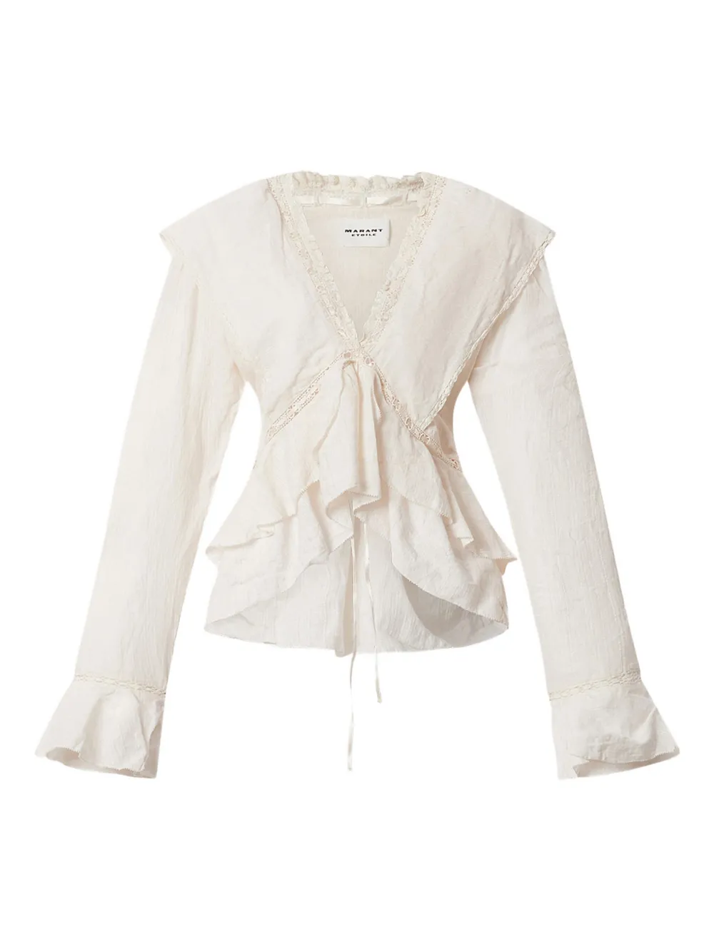 MARANT ÉTOILE Blusa Damienne con ruches - Toni neutri