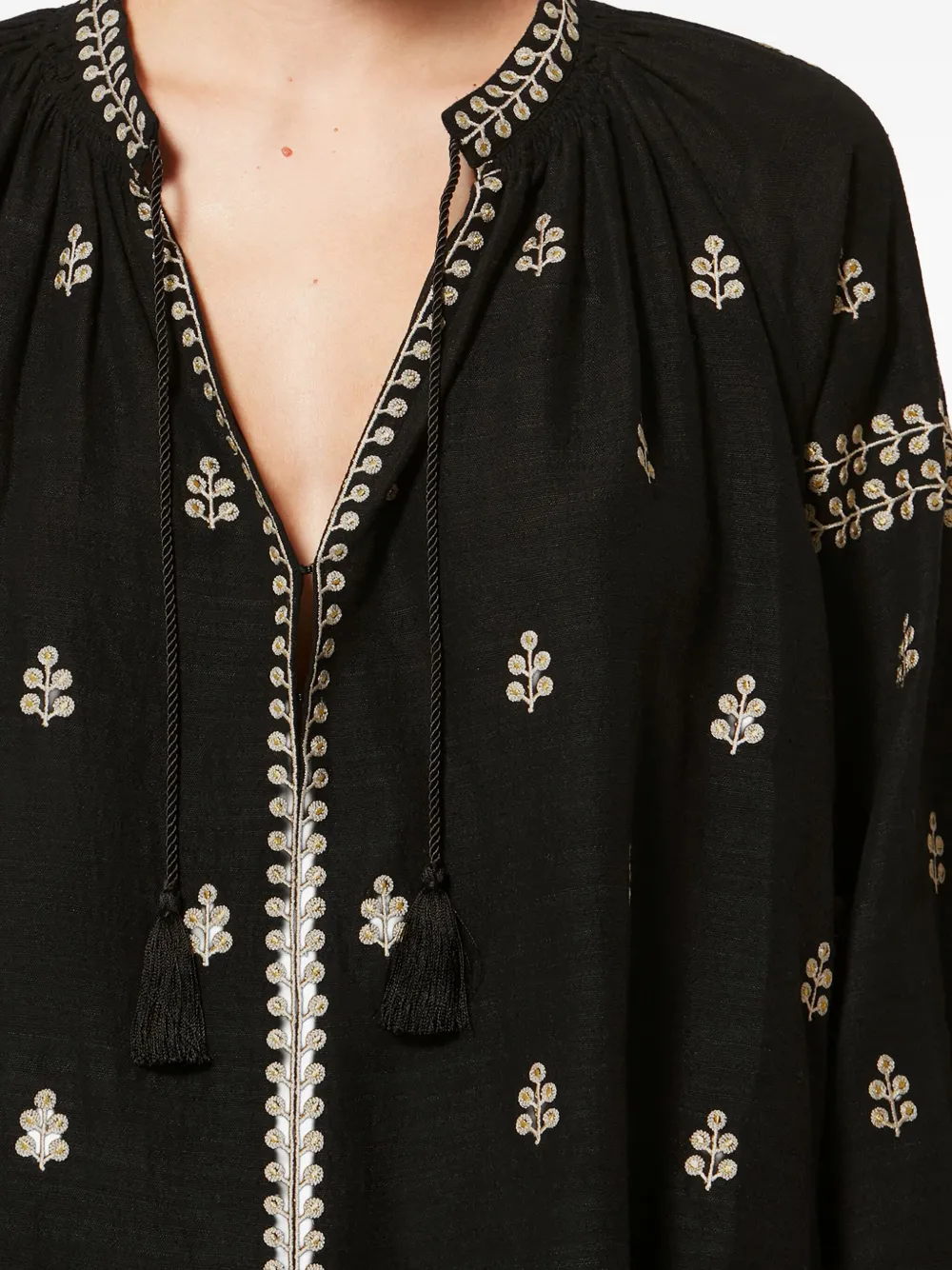 Rodis Embroidered Tassel Top
