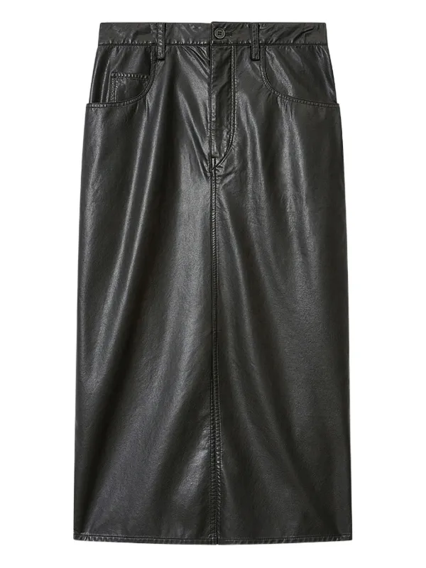 Marant Étoile Nilauria Pocket Midi Skirt in Black