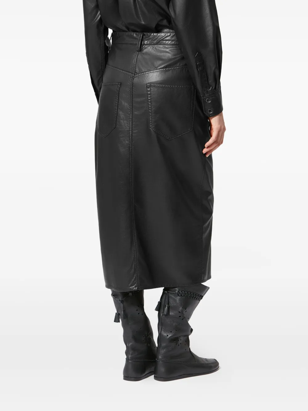 Isabel Marant Étoile Nilauria Pocket Midi Skirt In Black