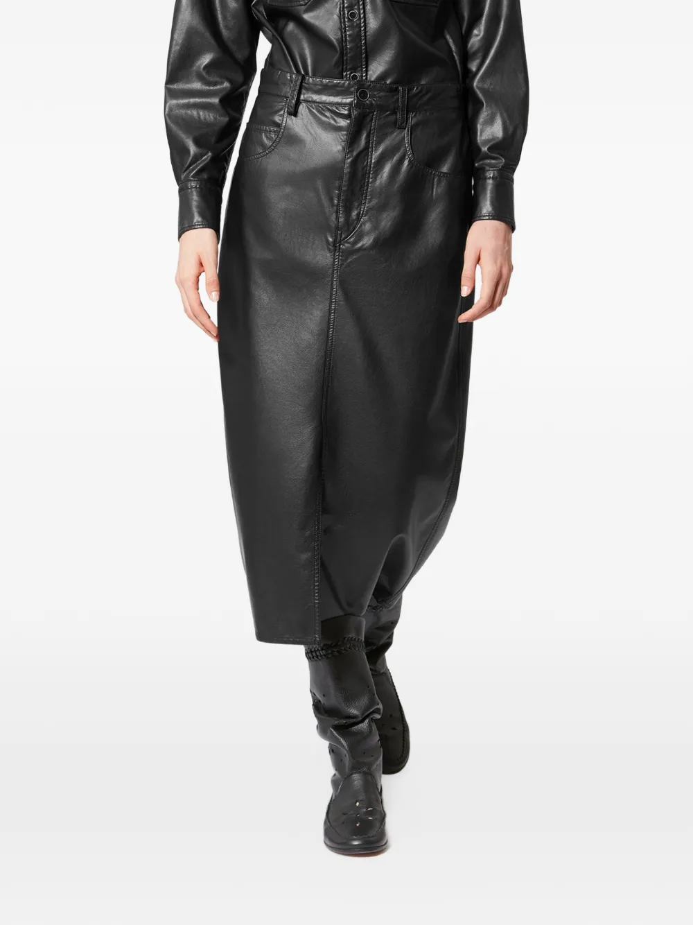 MARANT ÉTOILE Nilauria Midirock mit Tasche - Schwarz