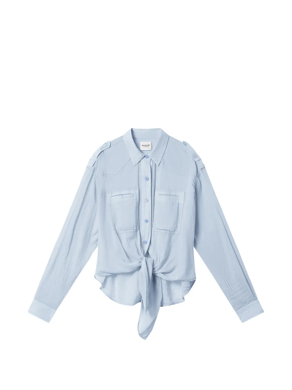 MARANT ÉTOILE tie-detail shirt - Blu