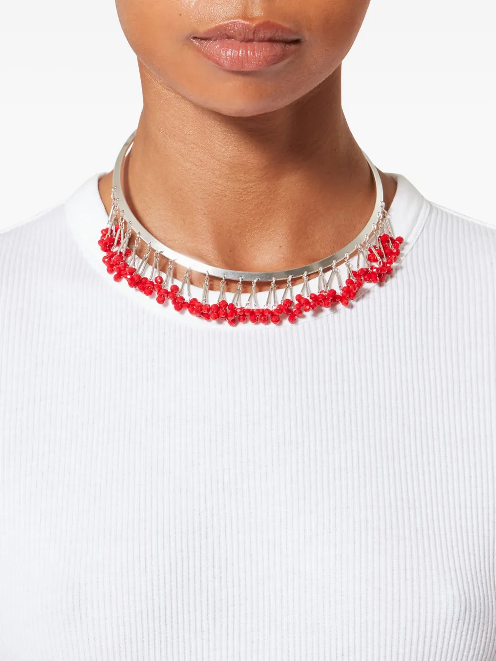 ISABEL MARANT Nora choker met kralen - Zilver