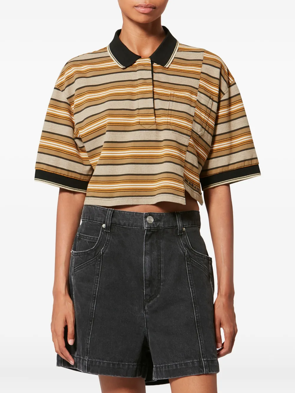  Marant étoile Isalyne Striped Top - Neutrals 