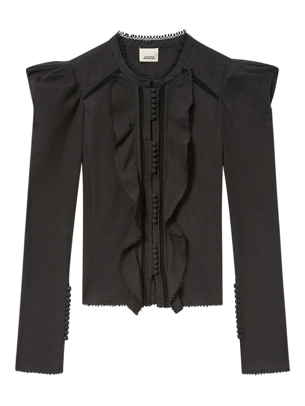 ISABEL MARANT Camicia Calina con ruches - Nero