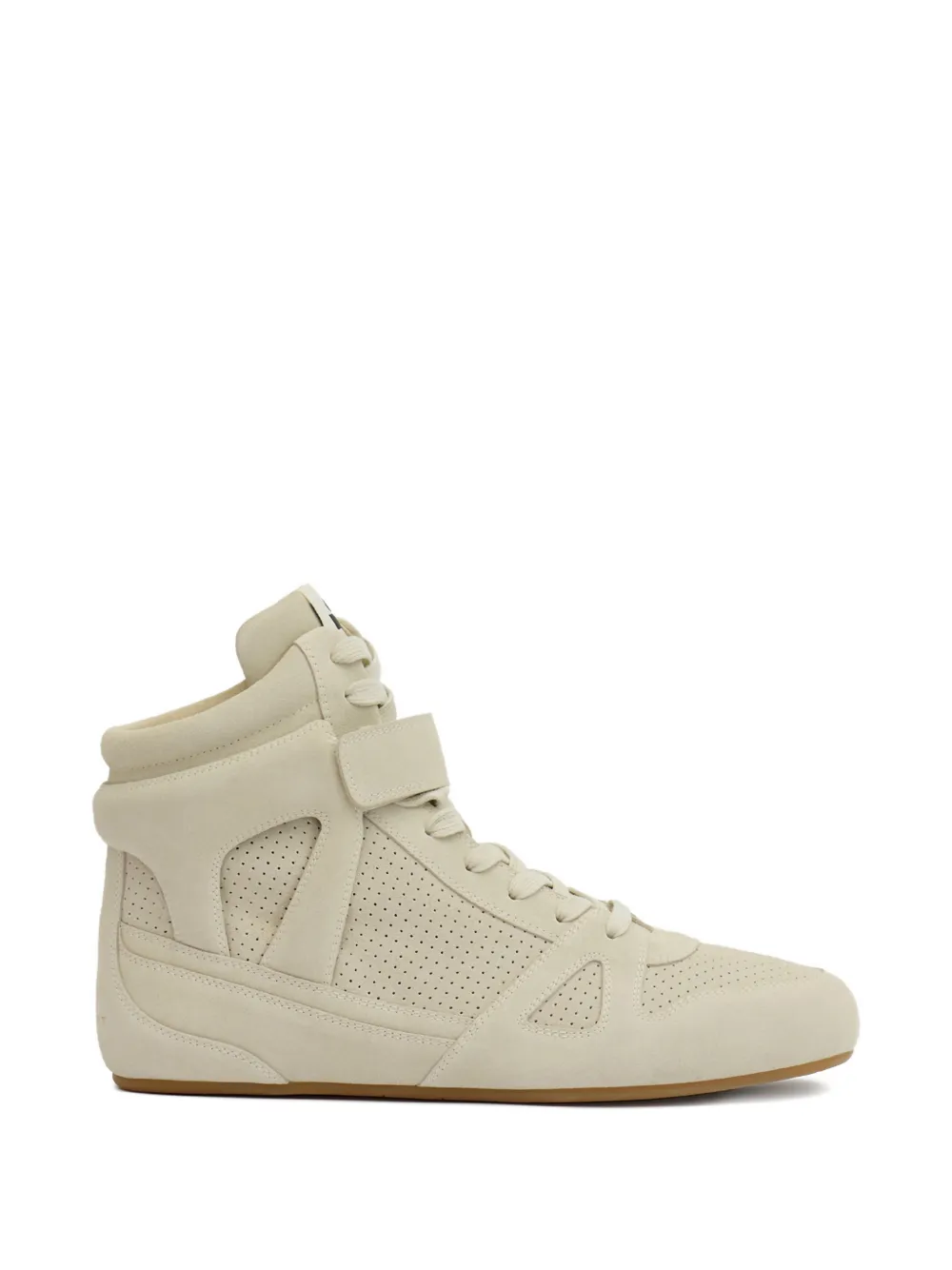 ISABEL MARANT Sennyh high-top leather sneakers - Nude