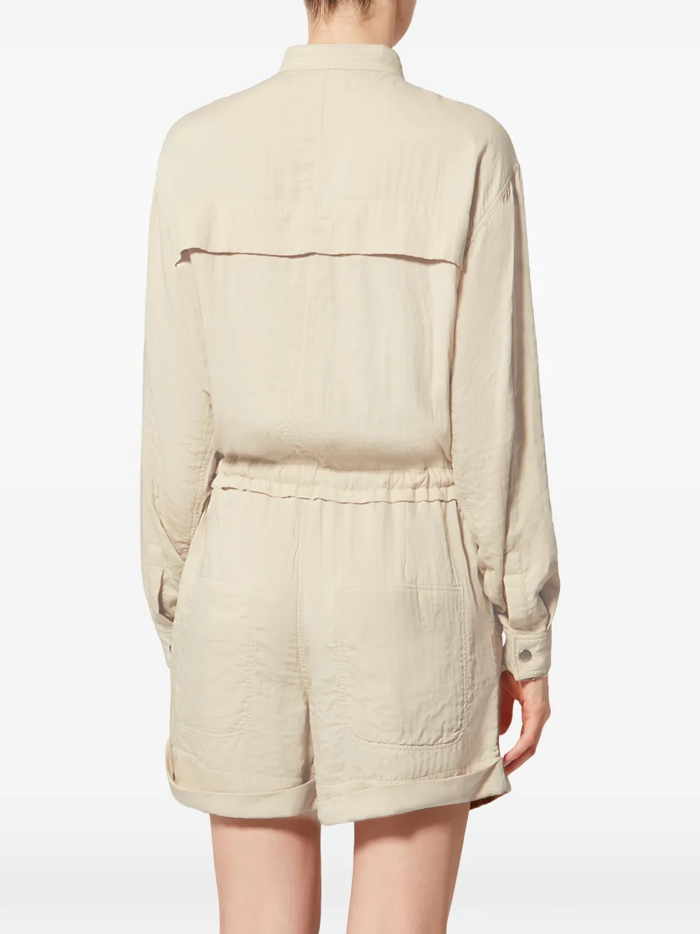 MARANT ÉTOILE Betyna playsuit met knopen en ceintuur Beige