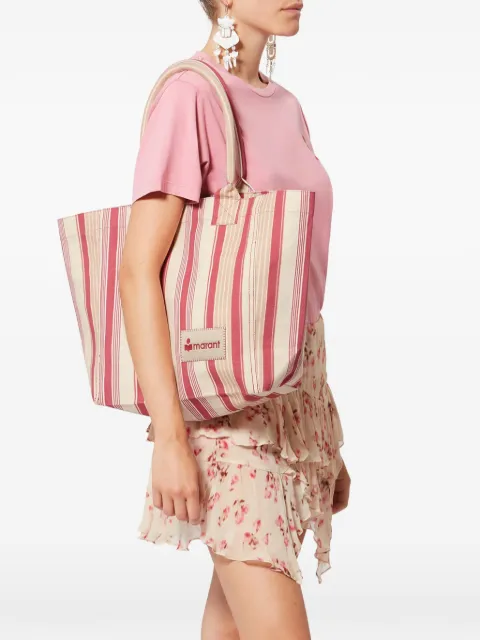 ISABEL MARANT tote Yenky pequeña a rayas