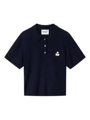 Miu Miu Camisa Polo Com Logo Bordado | Azul | FARFETCH BR