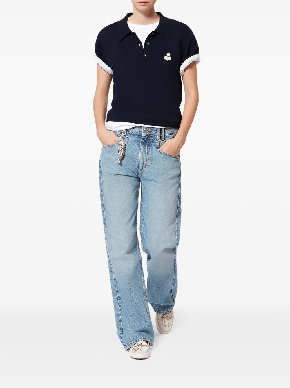 MARANT ÉTOILE Althea polotop met logo - Blauw