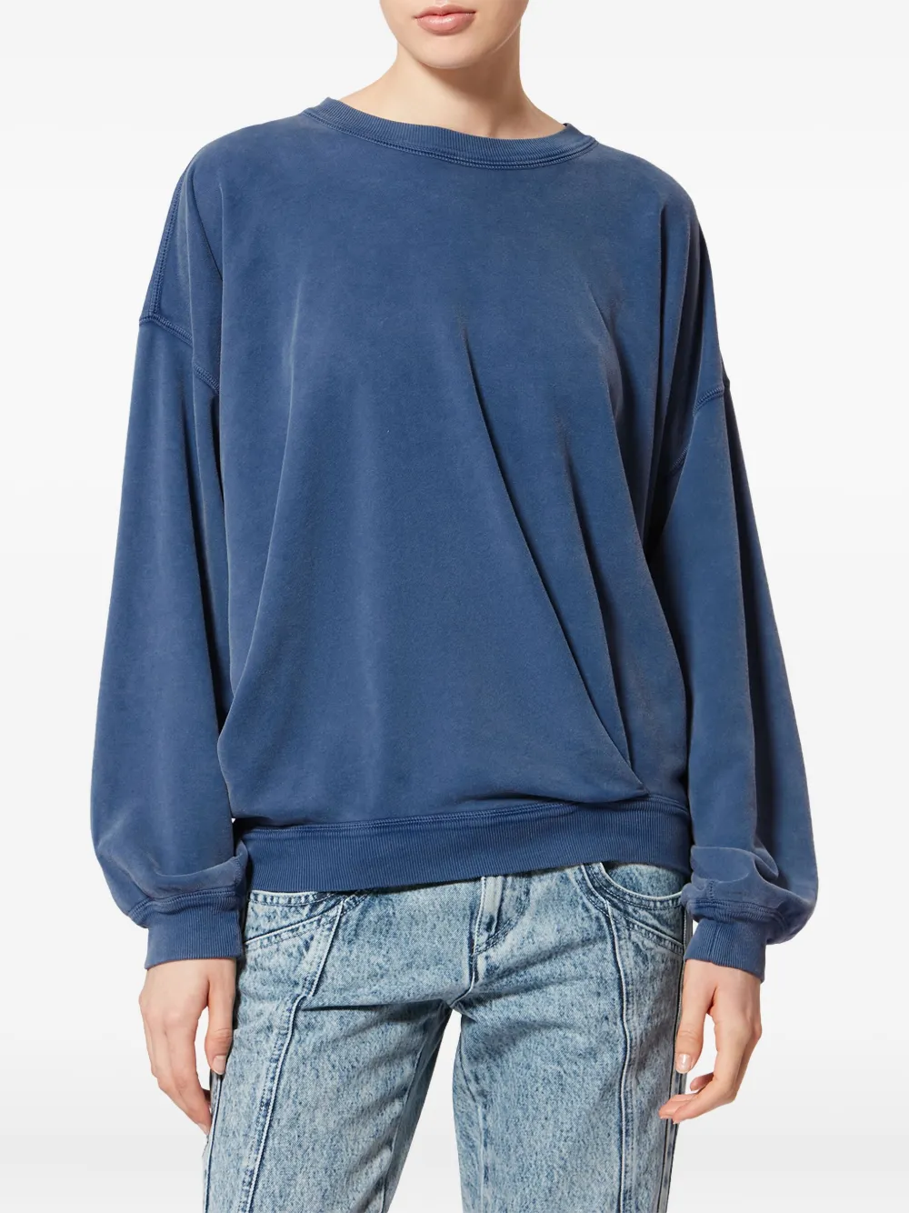 Isabel Marant Étoile Sauria Embroidered Sweatshirt In Blue
