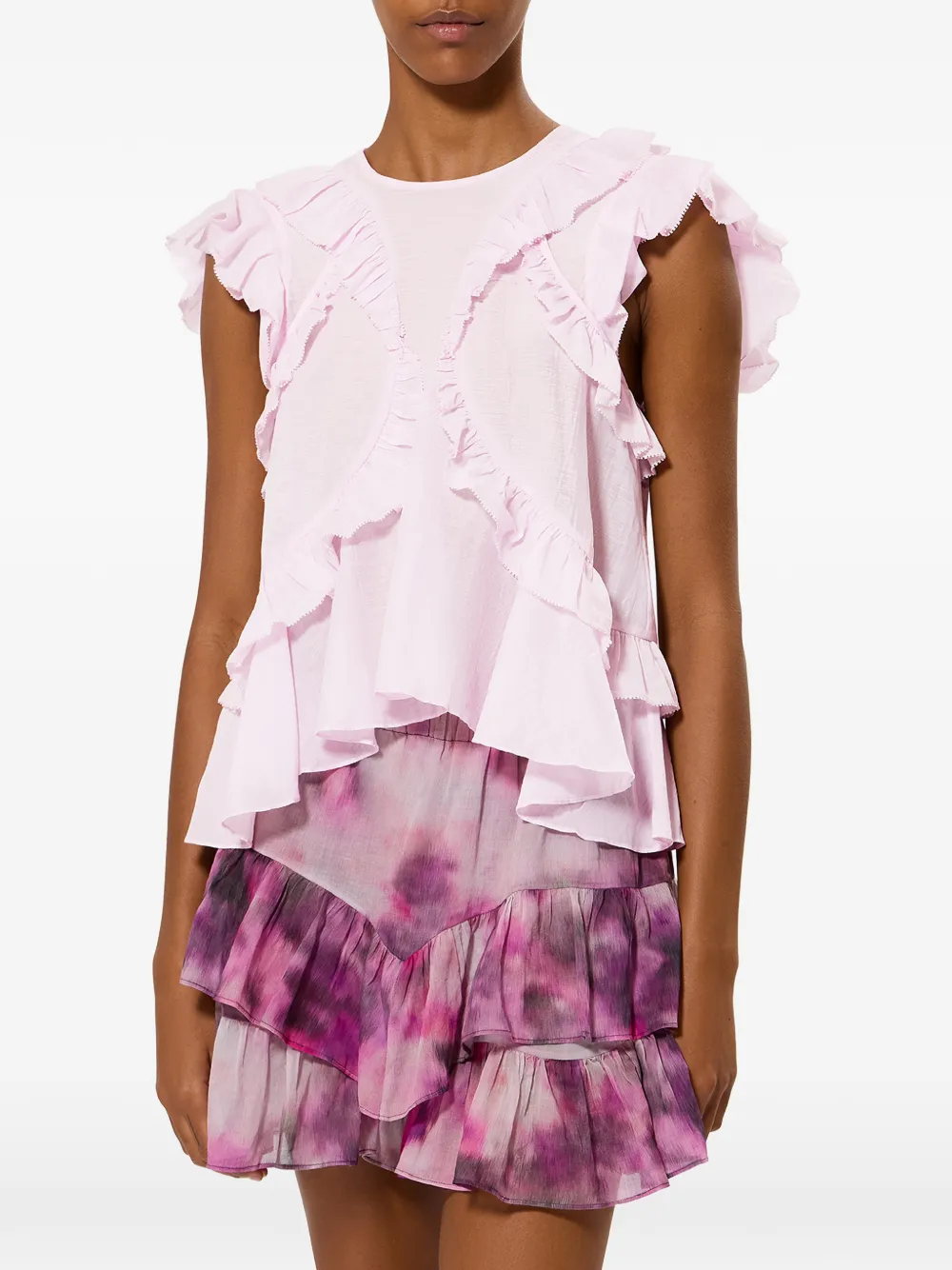  Marant étoile Nalou Ruffled Top - Pink 