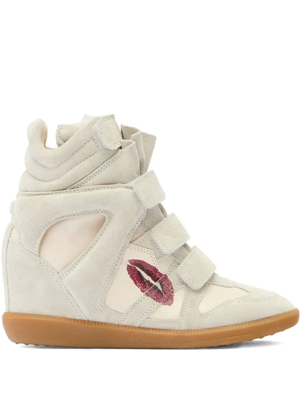 ISABEL MARANT 50 mm Bekett sneakers met lippenpatroon Beige