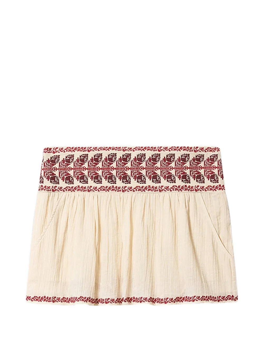 MARANT ÉTOILE Picadilia embroidered mini skirt - Toni neutri