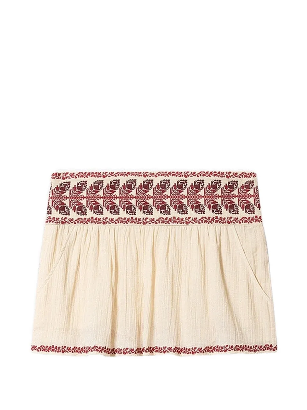MARANT ÉTOILE Picadilia embroidered mini skirt - Toni neutri