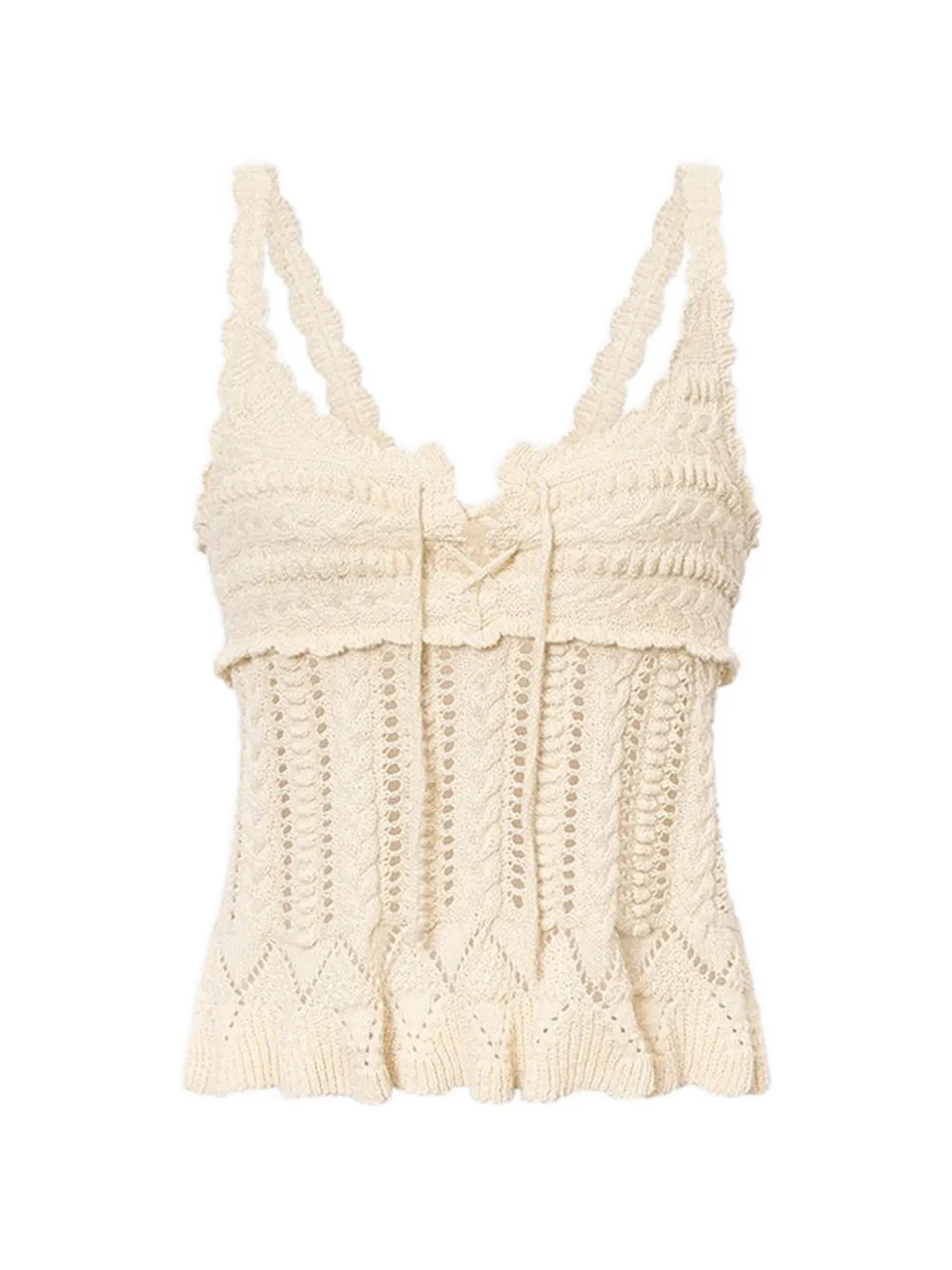 MARANT ÉTOILE Neves ribbon crochet tank top · 40